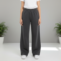 Dark gray sweatpants wideleg