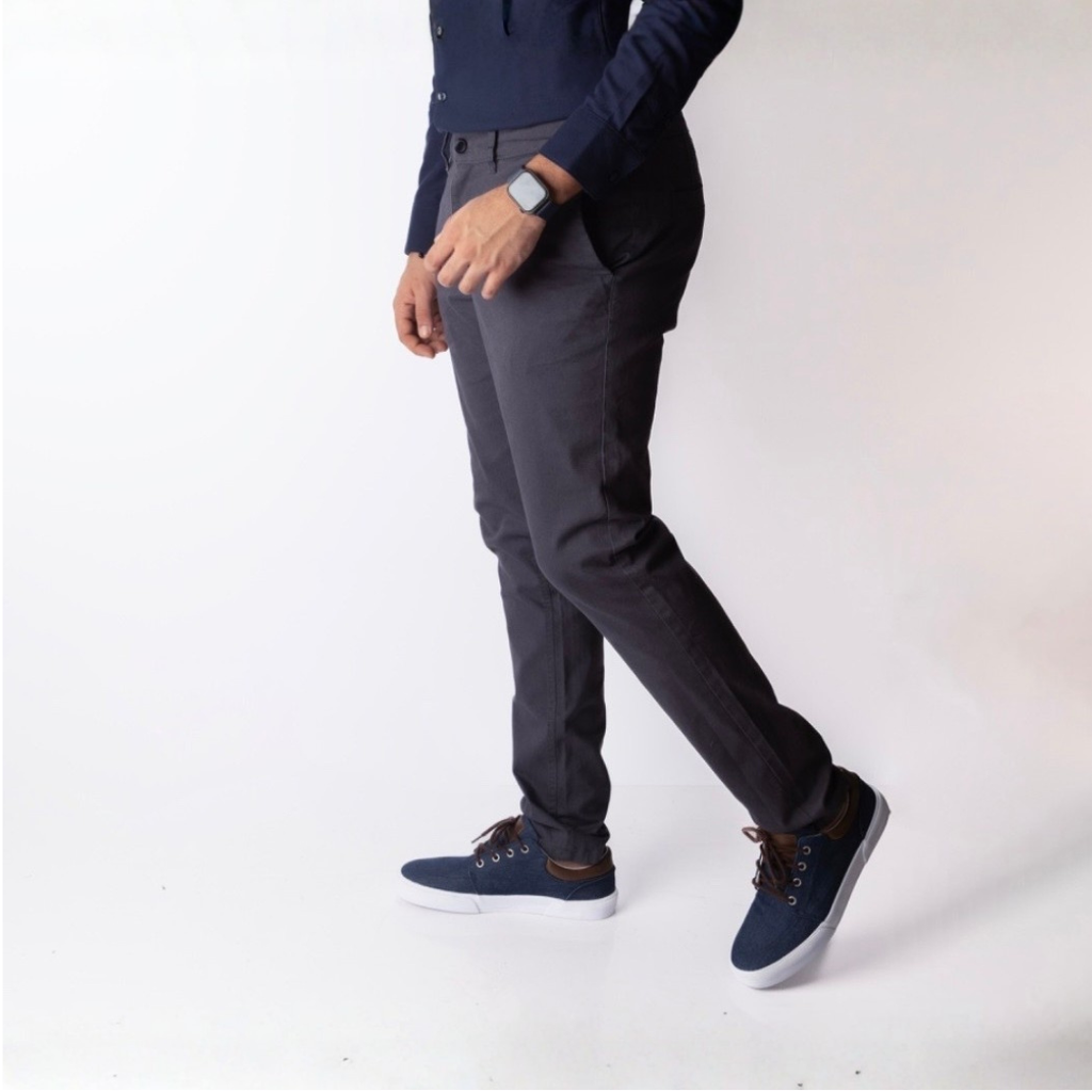 Dark grey gabardine pants