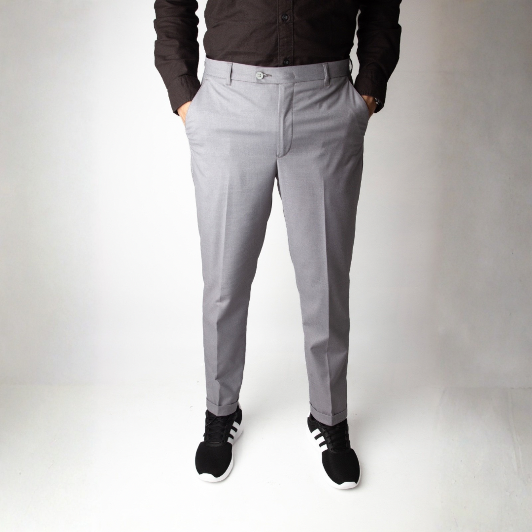 Slim fit classic pants grey