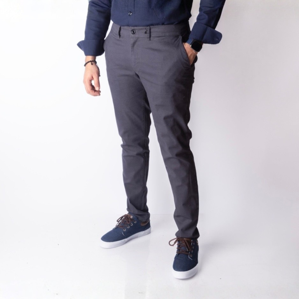 Dark grey gabardine pants